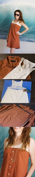 Шьем прекрасные вещи из мужских рубашек: 12 великолепный идей